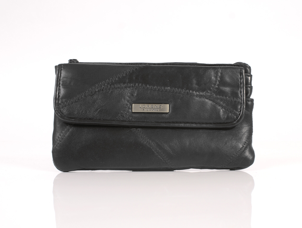 (image for) 4674 BLACK Economy Patchwork Matinee Purse